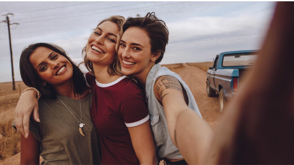 Women around each other