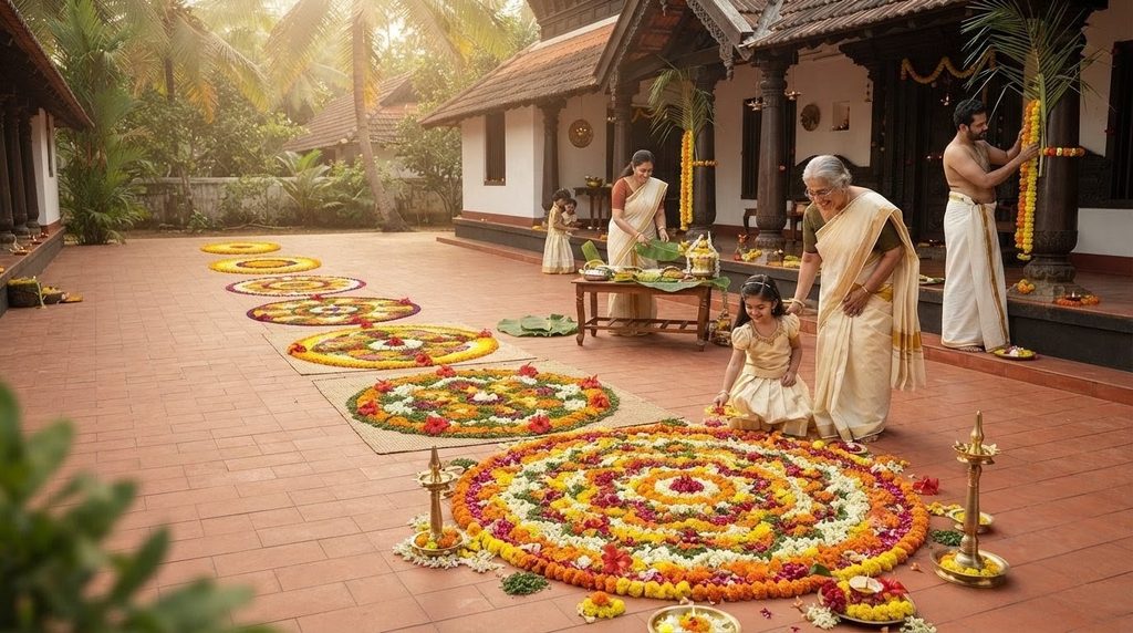 Onam festival of Kerala. 